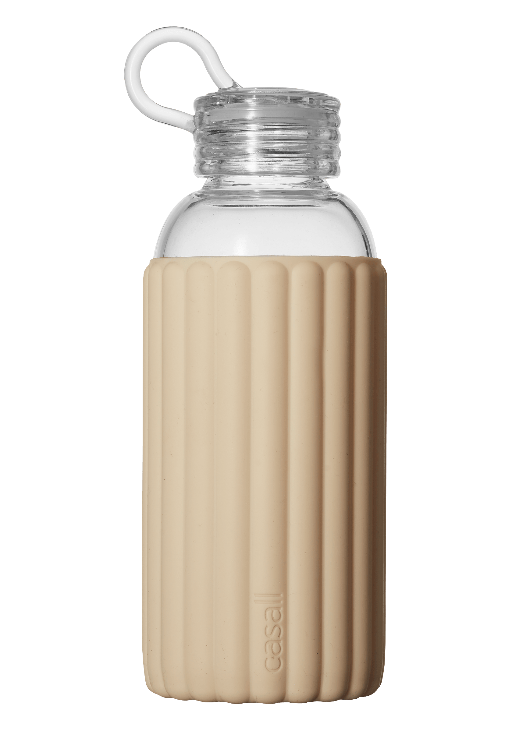 Casall STHLM Glass Bottle 0,5L - Light Sand - FITMATTERS
