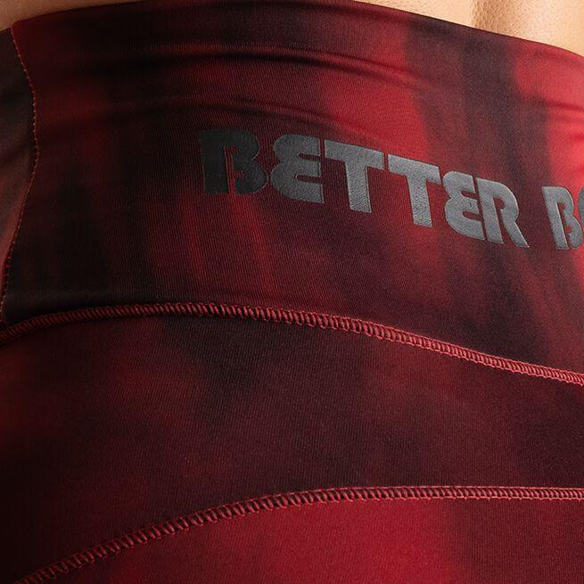High Waist Leggings, Chili Red Grunge - FITMATTERS