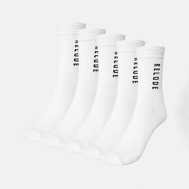 Relode Training Socks 5-pack, White - FITMATTERS