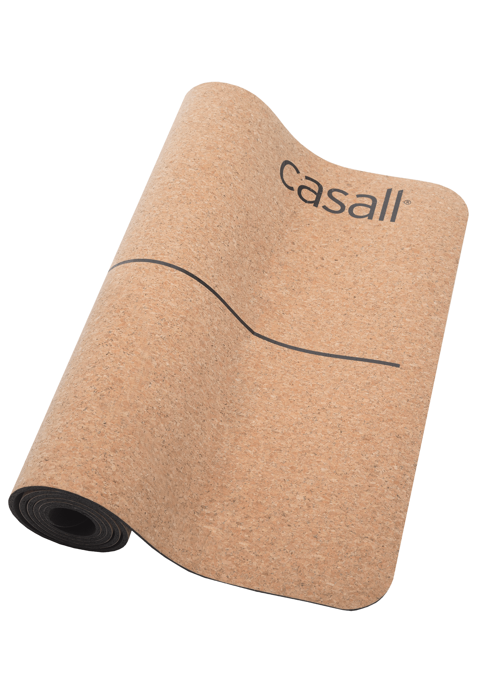 YOGA MAT NATURAL CORK 5MM - NATURAL CORK/BLACK - FITMATTERS