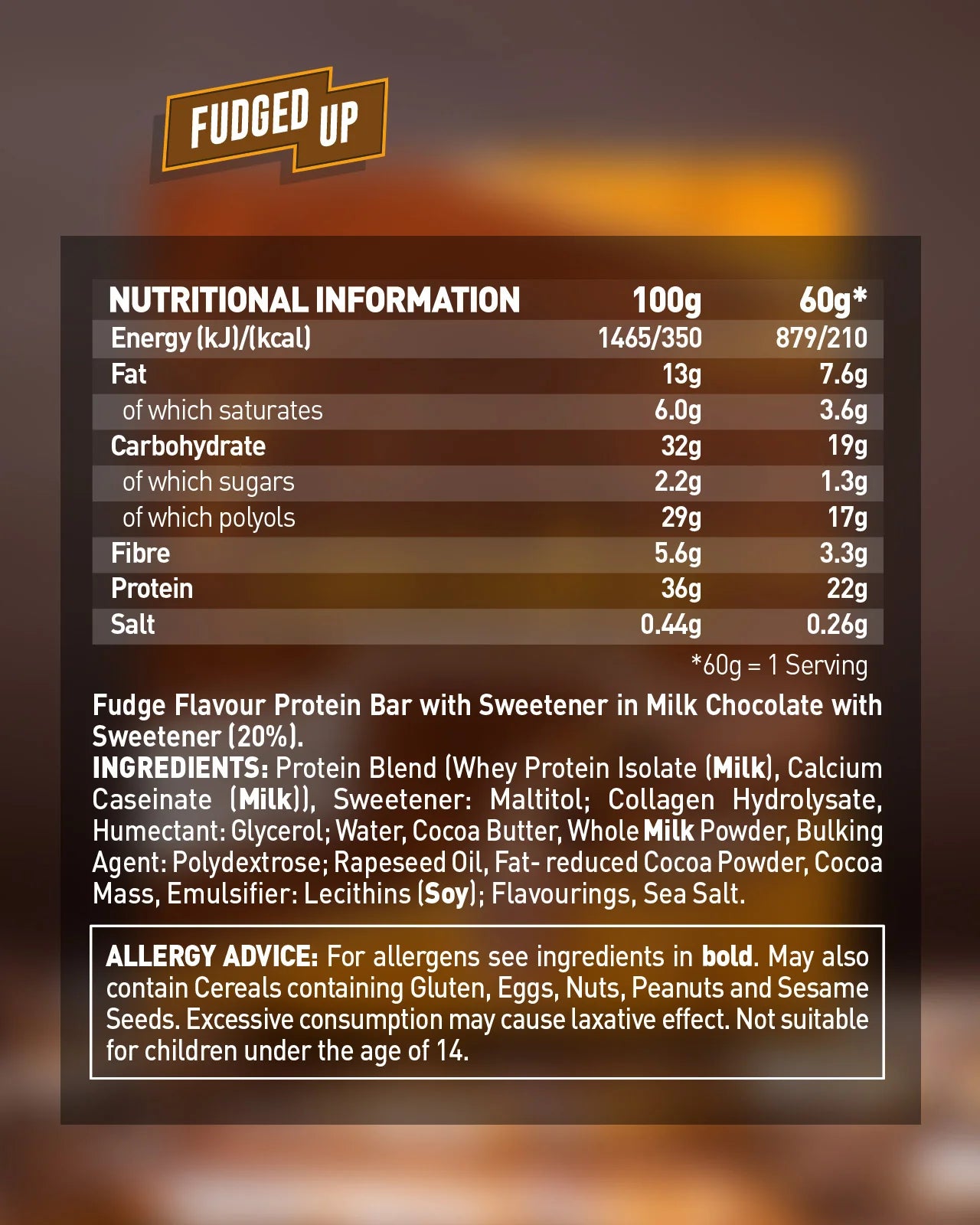 Grenade Fudged Up Protein Bar 12X60g