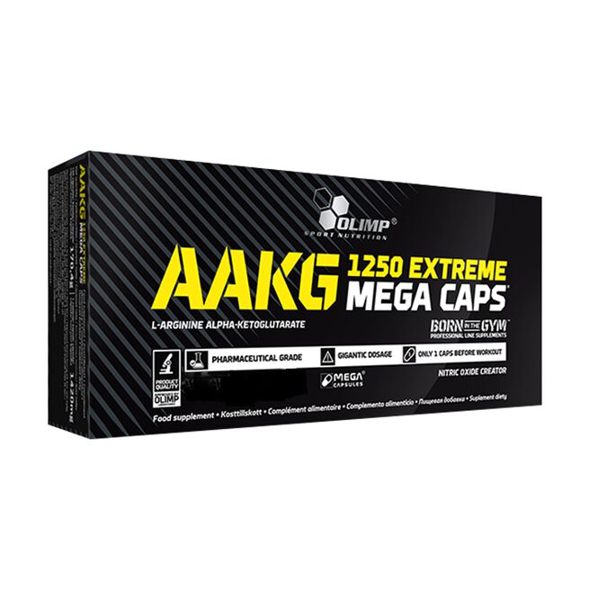 AAKG 1250 Extreme Mega Caps L-Arginine Capsules 120 pcs