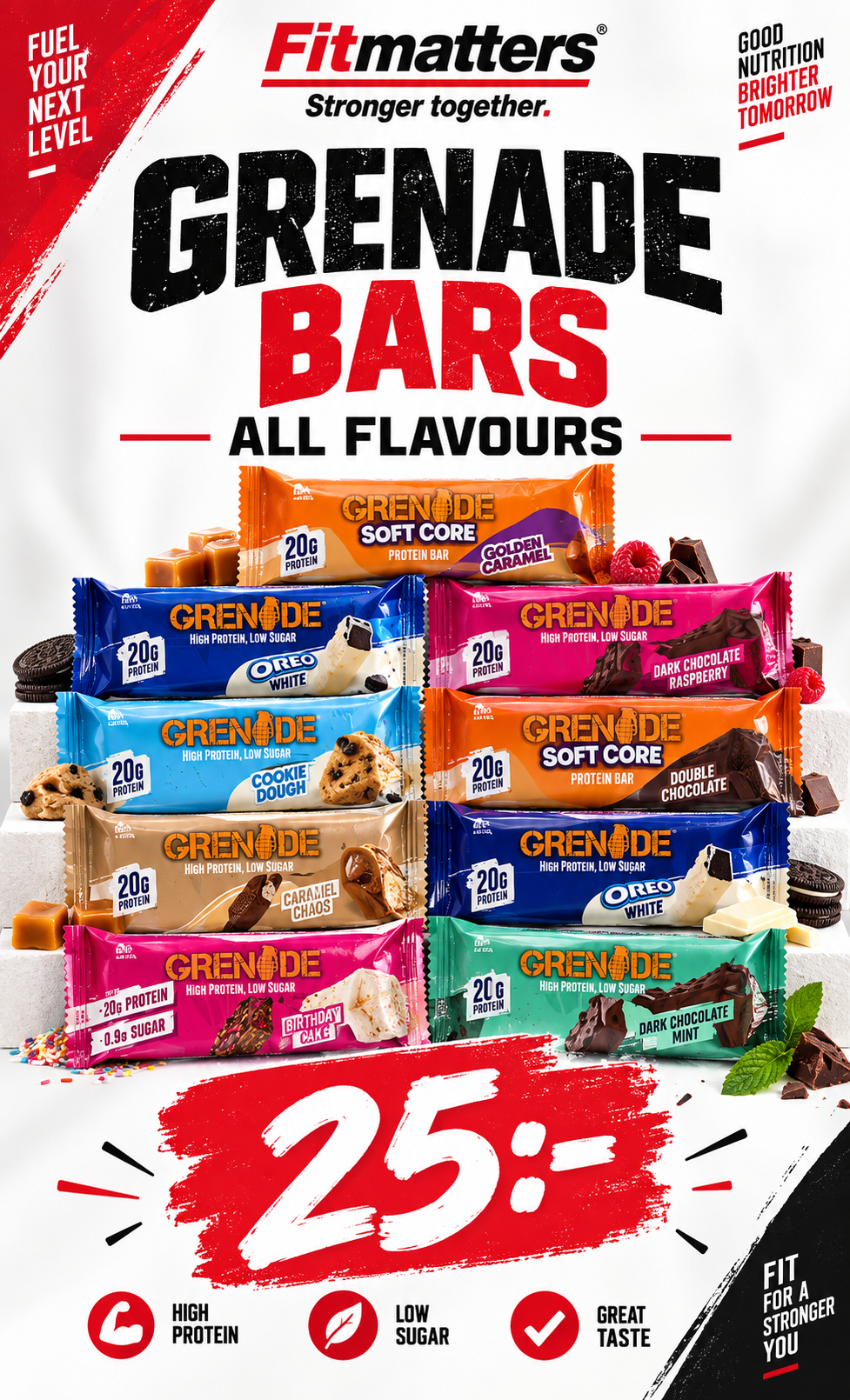 Grenade Protein Bars all flavours at FitMatters — 25 SEK