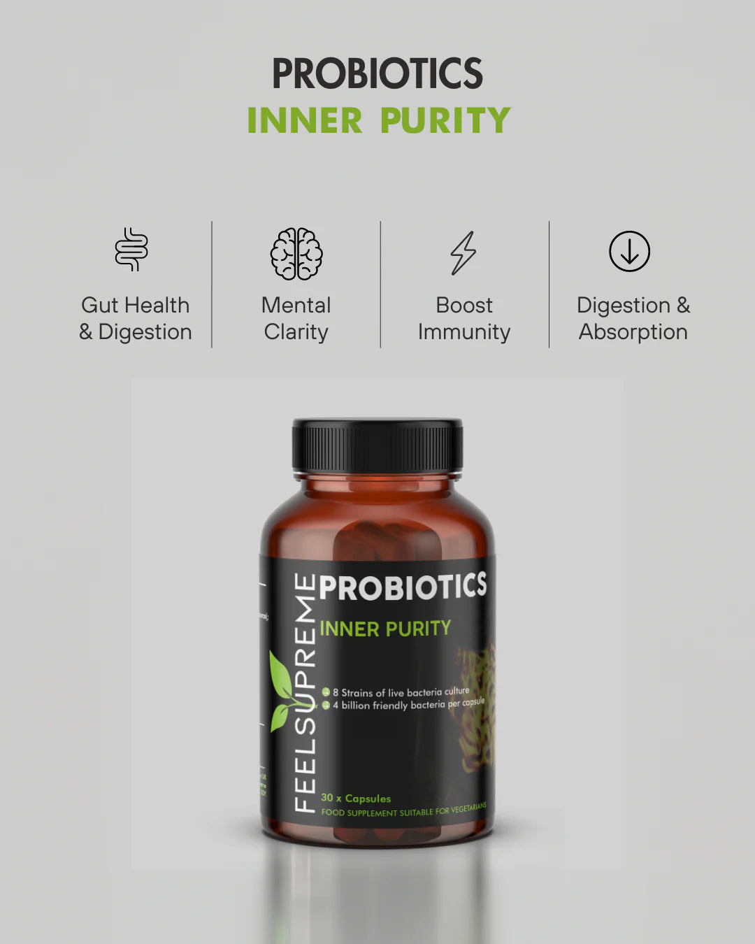 Feel Supreme Probiotics 30 Veg Caps