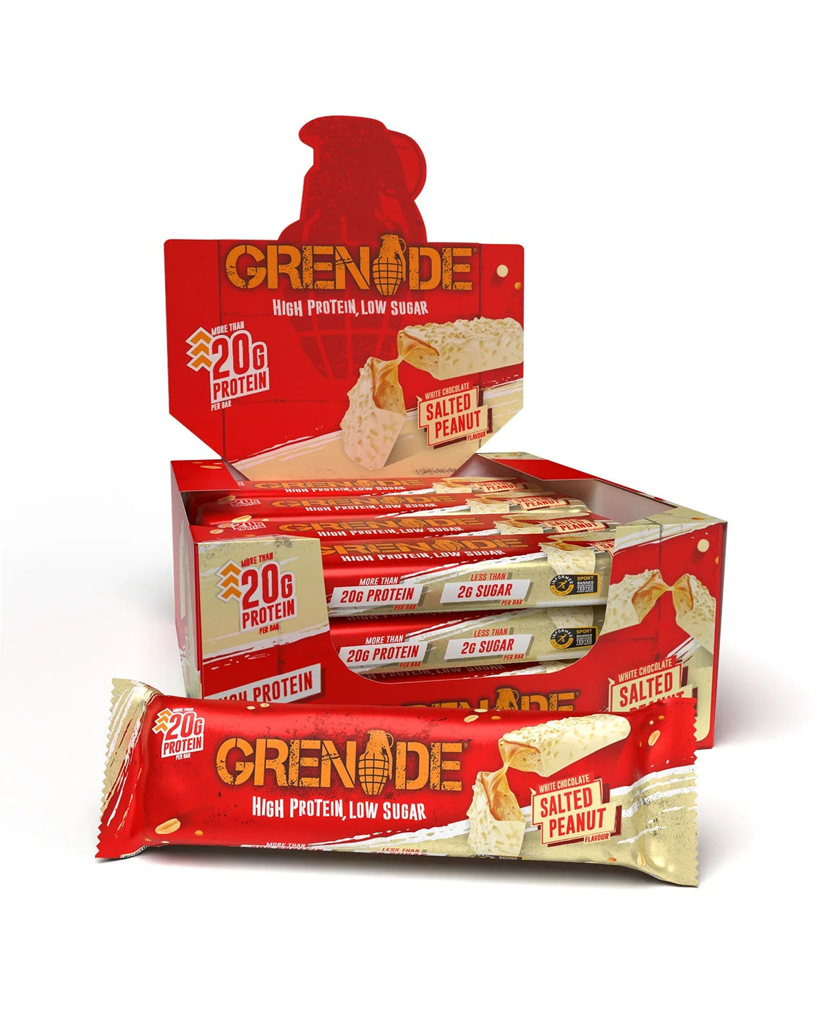 Grenade White Chocolate Salted Peanut Protein Bar 60g